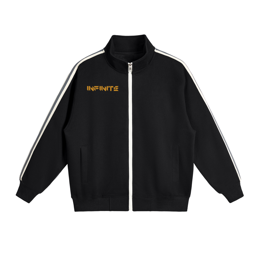 Contrast Side-Stripe Stand Collar  Jacket
