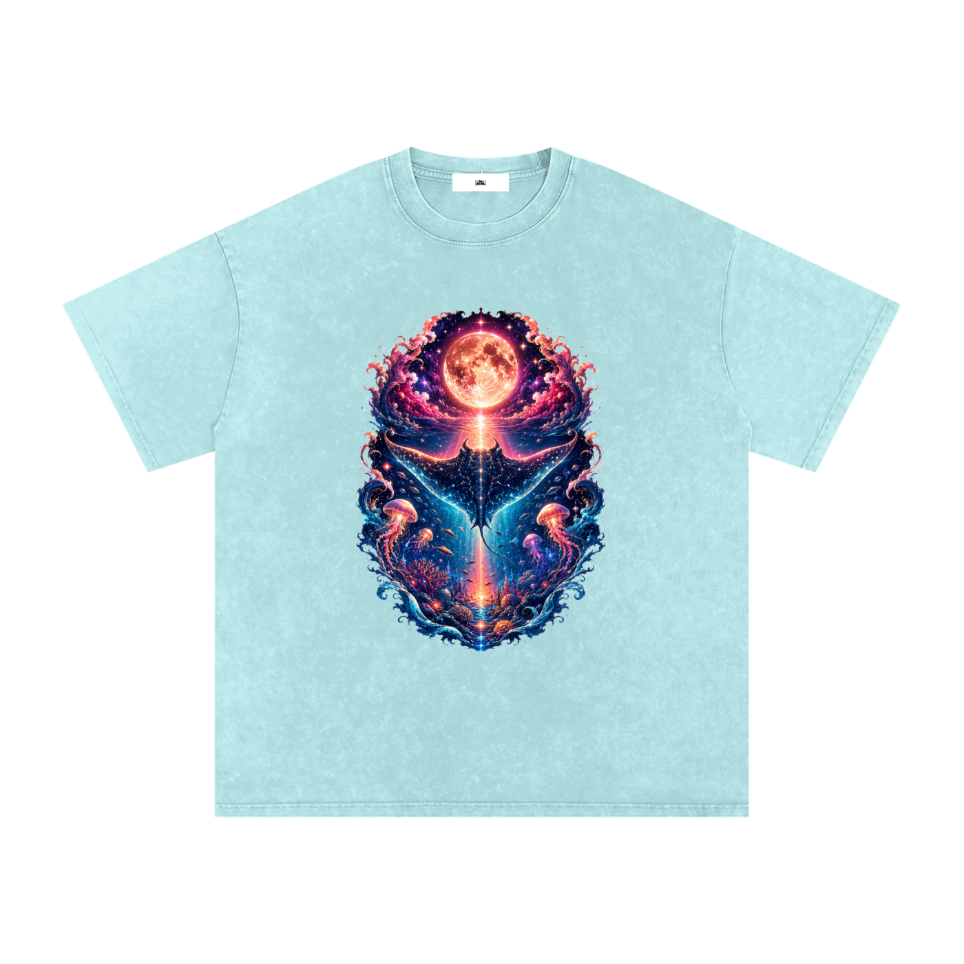 Snow Washed Oversized Cotton T-Shirt