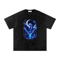 Snow Washed Oversized Cotton T-Shirt