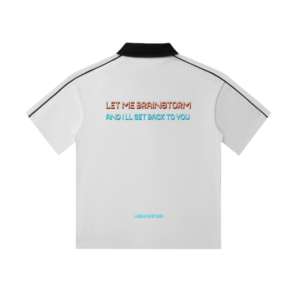 Brainstorming Contrast Collar Short-Sleeve Polo Shirt