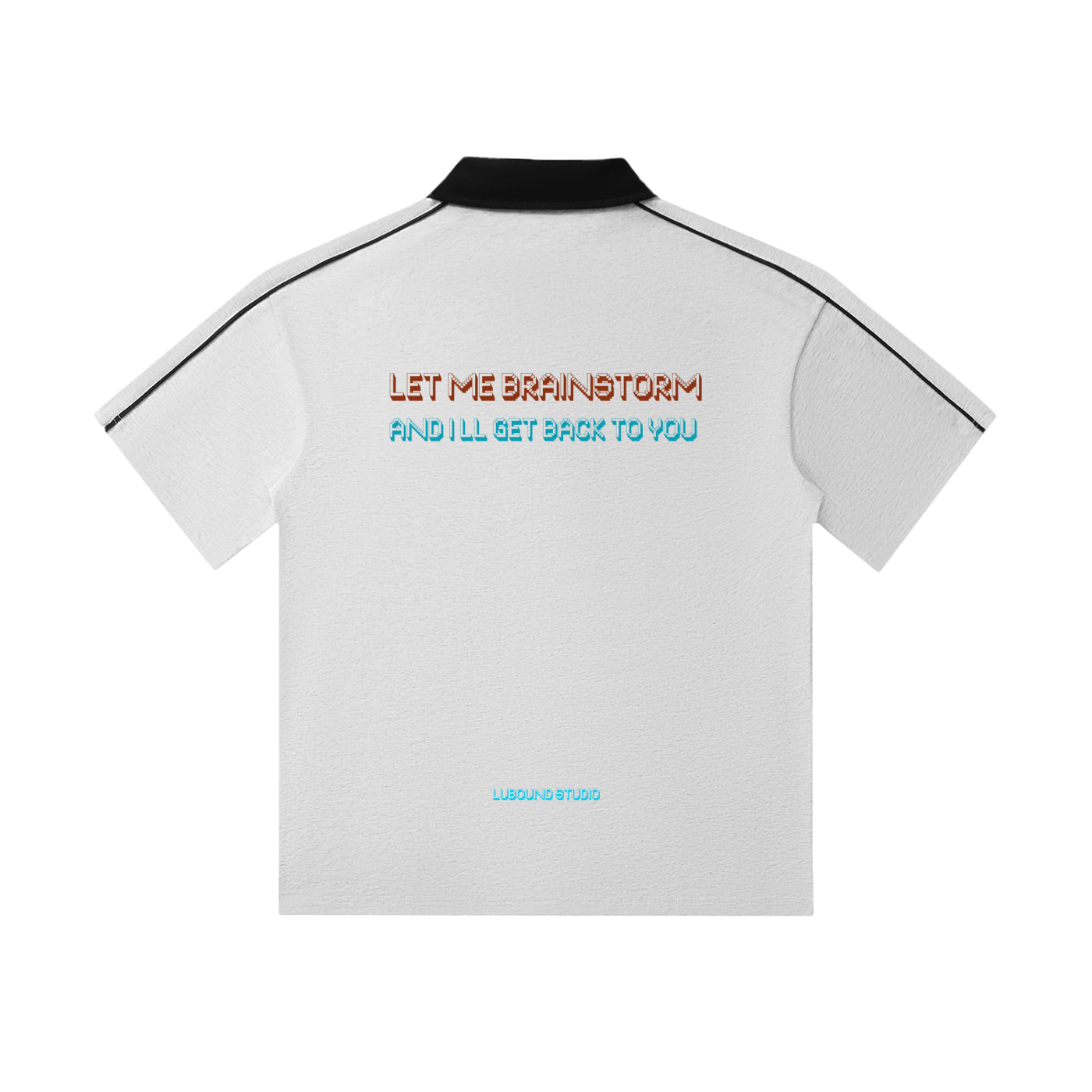 Brainstorming Contrast Collar Short-Sleeve Polo Shirt