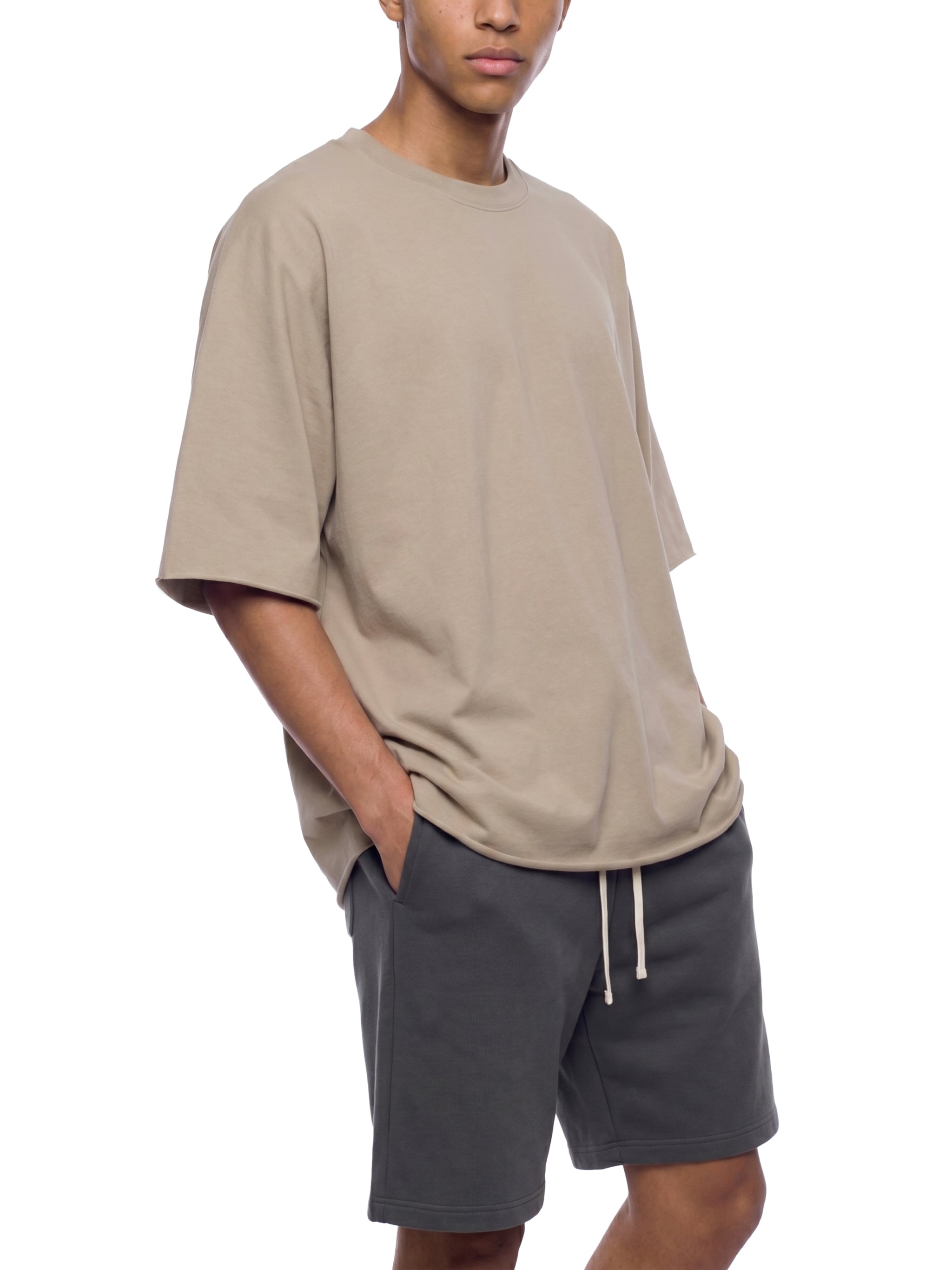Unisex Heavyweight Boxy Raw Edge T-Shirt