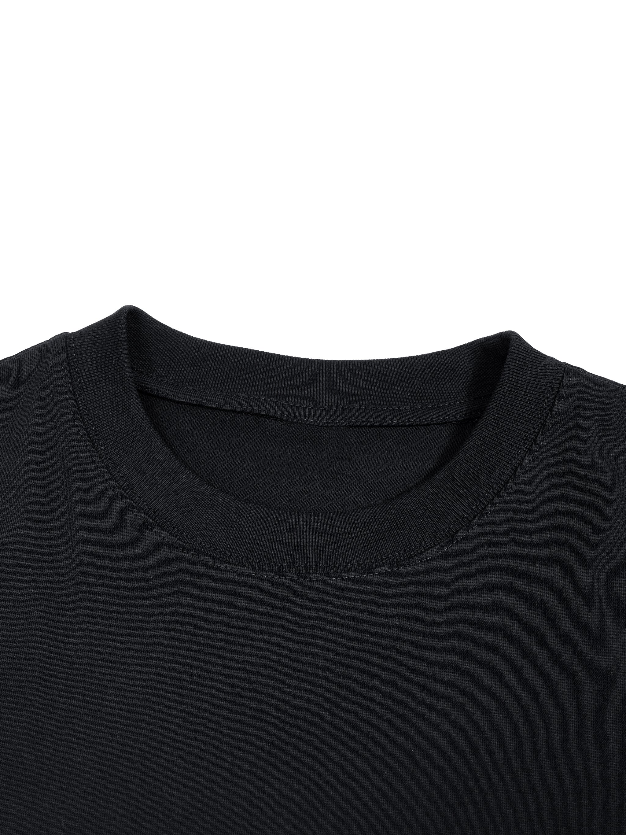 Unisex Boxy Drop Shoulder Crop T-Shirt